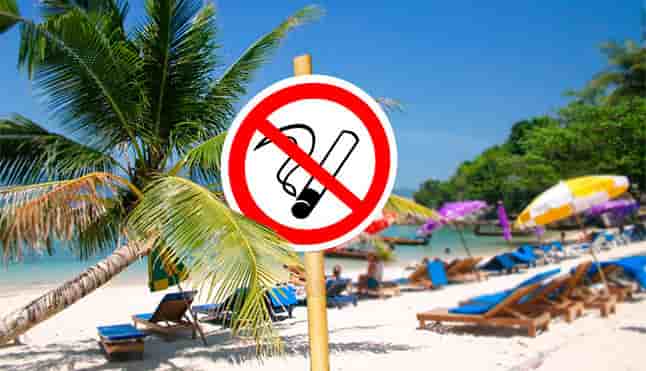 Курение запрещено на пляжах
